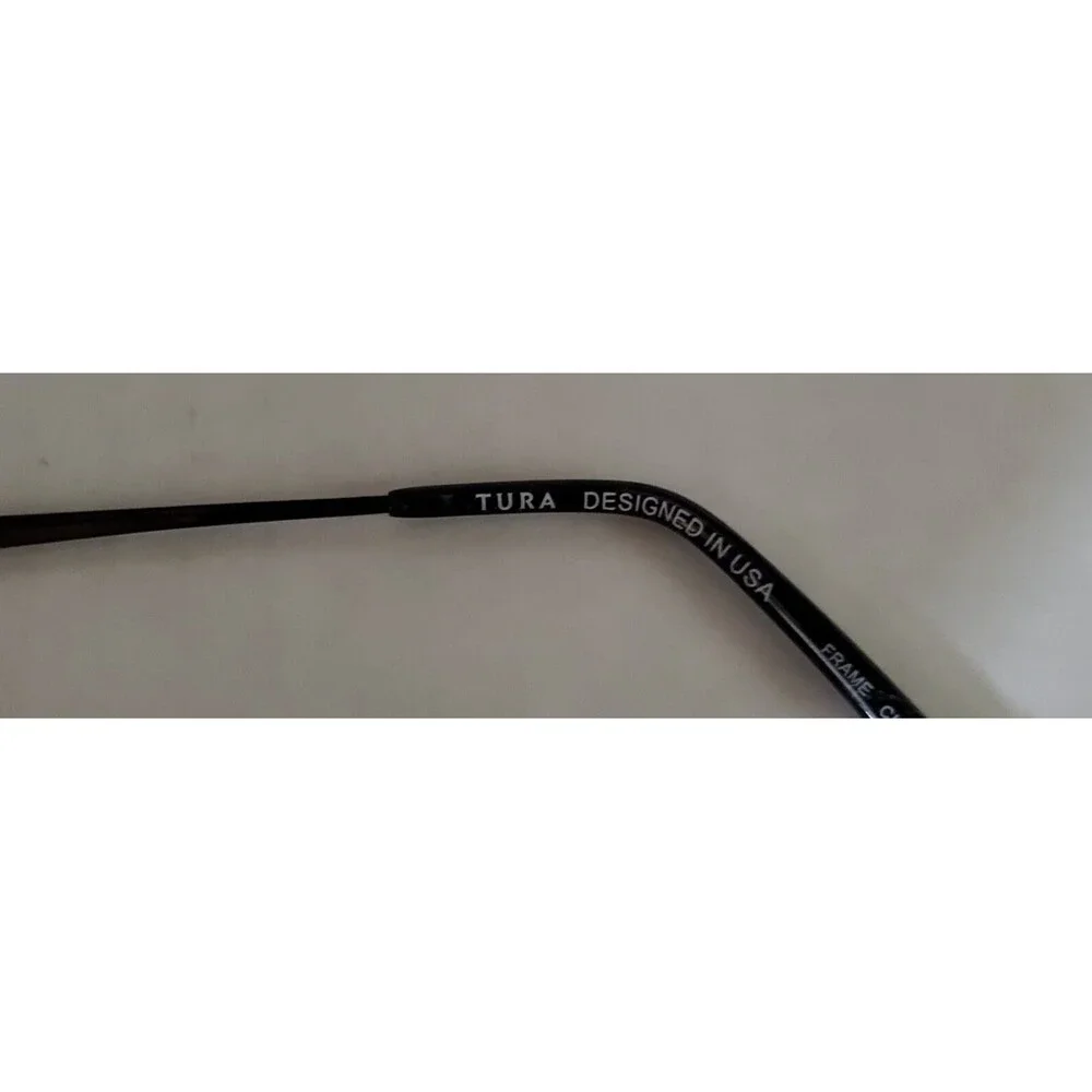 Tura R906 Black Metal Half Rim Eyeglasses Frame 52-17-135 Unisex Semi Rimless